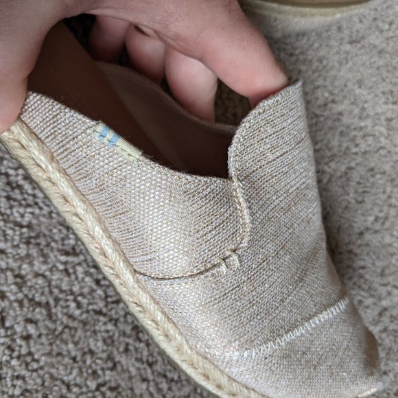TOMS Nova Espadrille Slide, Rose Gold, Size 9 - Picture 3 of 4